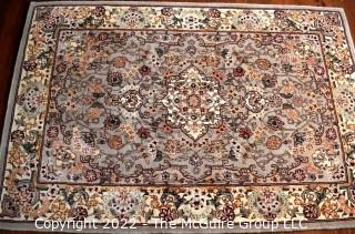 Hand Made Nourison 2000 New Zealand Wool Area Rug  46" X 69".