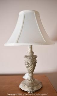 White Table Lamp with Shade. 16"T