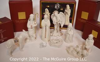 Eight (8) Piece Lenox Hand Painted Porcelain "China Jewels" Nativity Set New in Boxes.