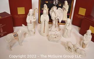 Eight (8) Piece Lenox Hand Painted Porcelain "China Jewels" Nativity Set New in Boxes.