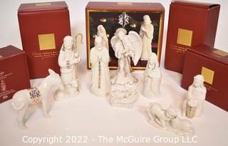 Eight (8) Piece Lenox Hand Painted Porcelain "China Jewels" Nativity Set New in Boxes.