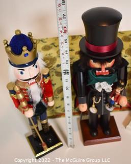 Three (3) Christmas Holiday Decorative Nutcrackers.  18"T.