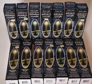 Fourteen (14) Christmas Holiday Window Candles, New in Box.