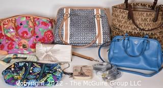 Group of Designer Handbags Including Coach, Dooney & Bourke, Michael Kors, Vera Bradley, Etc.