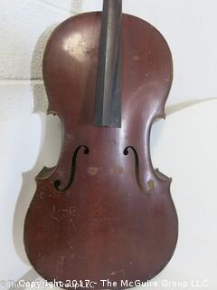 Partial: Vintage German Cello and case; owned by John S. Martin, cellist, National Symphony Orchestra (NSO)