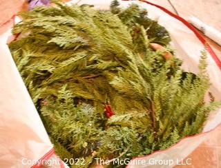 Artificial Holiday Christmas Garland in Storage Bag.