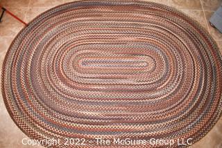 Braided LL Bean Oval Area Rug in Multi-Color.  72" x 97".