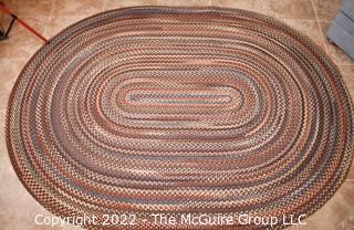 Braided LL Bean Oval Area Rug in Multi-Color.  72" x 97".