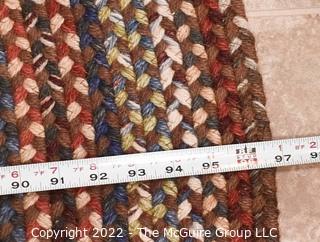 Braided LL Bean Oval Area Rug in Multi-Color.  72" x 97".