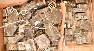 Multiple Boxes of Circuit Breakers. Untested. See all photos. Encourage inspection, Tuesday, April 26, 2-4pm