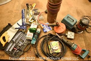 Assorted Electrical Supplies and Electric Bench Tools.  See all photos.  Encourage inspection, Tuesday, April 26, 2-4pm 