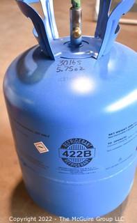 422B Refrigerant Tank.  Marked 30 lbs., 5.75 oz. Buyer must produce Refrigerant Handling Certificate at removal.  