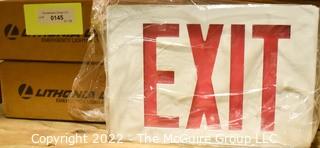 Four (4) New in Box Emergency Exit Signs.