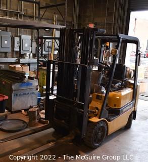 Caterpillar CAT Fork Lift.  Model: G020K  SN AT82C-90877
Hours: 5632 Weight: 7950 lbs.  Lift Capacity: 4000 lbs. Max Height Lift: 130"  Model: GC20K SN:  AT82C-00877 Late pickup - 3pm 