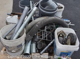 Collection of steel, including threaded pipe.  See all photos.  Encourage inspection, Tuesday, April 26, 2-4pm 