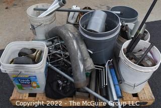 Collection of steel, including threaded pipe.  See all photos.  Encourage inspection, Tuesday, April 26, 2-4pm 