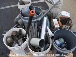 Collection of steel, including threaded pipe.  See all photos.  Encourage inspection, Tuesday, April 26, 2-4pm 