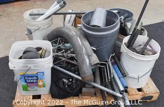 Collection of steel, including threaded pipe.  See all photos.  Encourage inspection, Tuesday, April 26, 2-4pm 