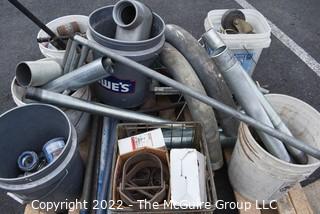 Collection of steel, including threaded pipe.  See all photos.  Encourage inspection, Tuesday, April 26, 2-4pm 