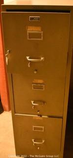 1 Hour Three Drawer Fire Safe, made by Shaw Walker.  Very Heavy