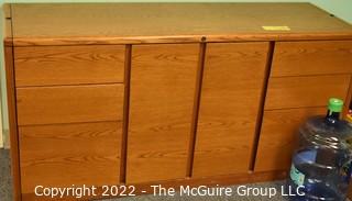 Oak Storage Credenza. Measures 60 x 20 x 28.5"T