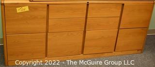 Oak Storage Credenza. Measures 71 x 20 x 29"T