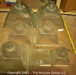 Industrial Glass Lighting Shades.  Assorted Sizes