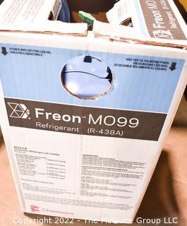 (2) Tanks including Freon Refrigerant M099 (R-438-A).  Buyer must produce Refrigerant Handling Certificate at removal.  