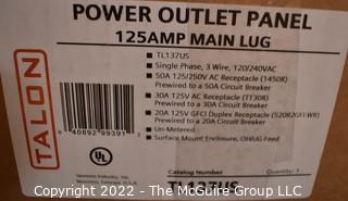 NIB 125 AMP Main Lug Power Outlet Panel Box