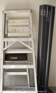 TWo (2) Aluminum Ladders and Air Purifier