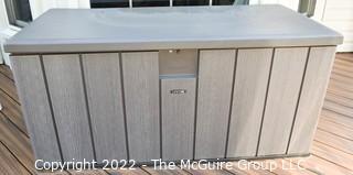 Lifetime Outdoor Deck Storage Box with Lid.  28"D x 29"T x 58"L