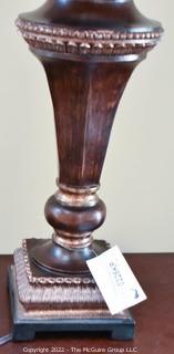 Pair of Contemporary Urn Shaped Table Lamps with Shades.  31"T.