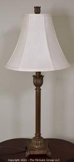 Contemporary Candlestick Table Lamp with Shade.   28"T