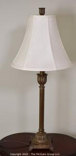 Contemporary Candlestick Table Lamp with Shade.   28"T