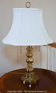 Brass Contemporary Table Lamp. 26" T.