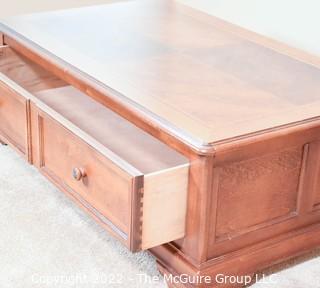 Hammary Coffee Table with Sliding Drawer.  18" x 49" x 30"