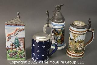 Collection of (4) Beer Steins 