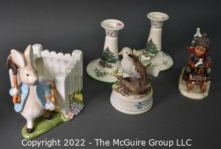 Porcelain Collectibles including Spode, Beatrix Potter and Edo Mann  