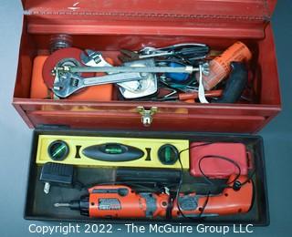 Metal Toolbox and Contents 