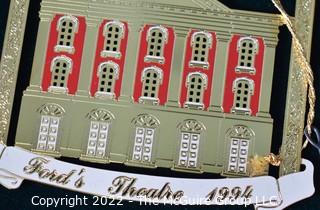 Six (6) White House Historical Association Holiday Christmas Ornaments: 1993, 1994, 1997, 1998, 2009, 2011, 