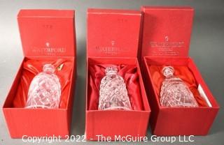 Three (3) Waterford Crystal Christmas Bells With Box - 1993, 1994 & 1996