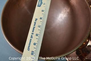 Three (3) Copper Mixing Bowls