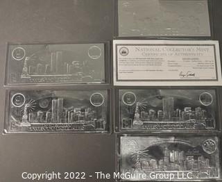 (5) $20 National Collector's Mint September 11th Silver Leaf Coin Certificate