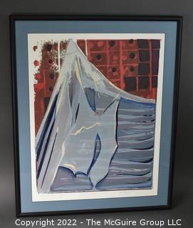 Framed Signed & Numbered Serigraph Print Entitled "Brickyard #2".  Signature illegible. Measures 21 x 25"