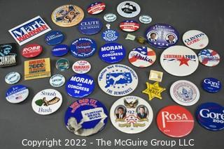 Collection of Vintage Political Campaign Buttons