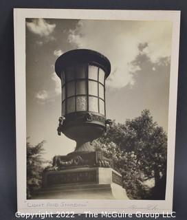 1930's B & W Photo titled "Light & Shadow" by Louis Luh, Washington DC