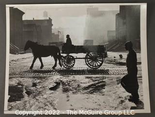 1948 Chicago B & W Press Photo of Junk Dealer and his horse. 