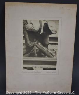 1930's B & W Photo titled "Workin' on de Railroad" by Louis Luh, Washington DC