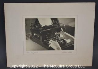 1930's B & W Photo titled "The Typist" by Louis Luh, Washington DC