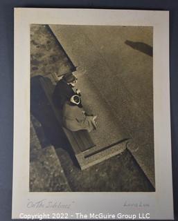 1930's B & W Photo "On the Sidelines" by Louis Luh